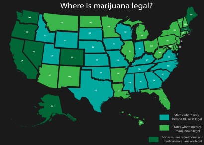 United States-Where is mj legal